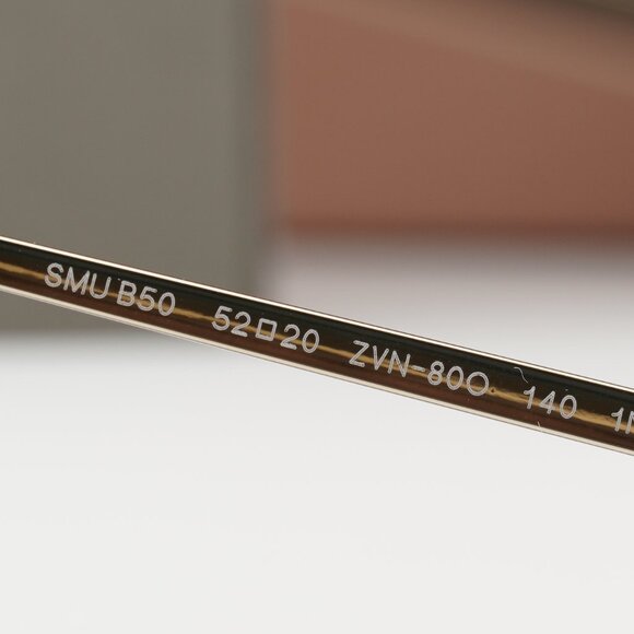 Miu Miu MUB50S ZVN80O Rectangle Sunglasses – Gold/Light Blue main image 8